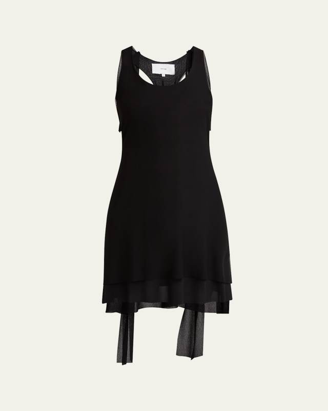Layered Sheer Mini Tank Dress